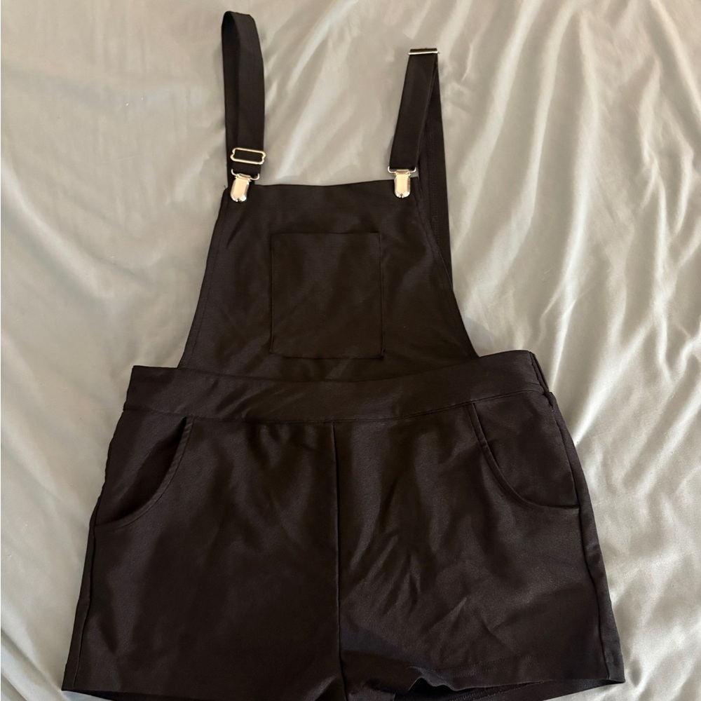 Black iHeartRaves Overalls with Adjustable Straps